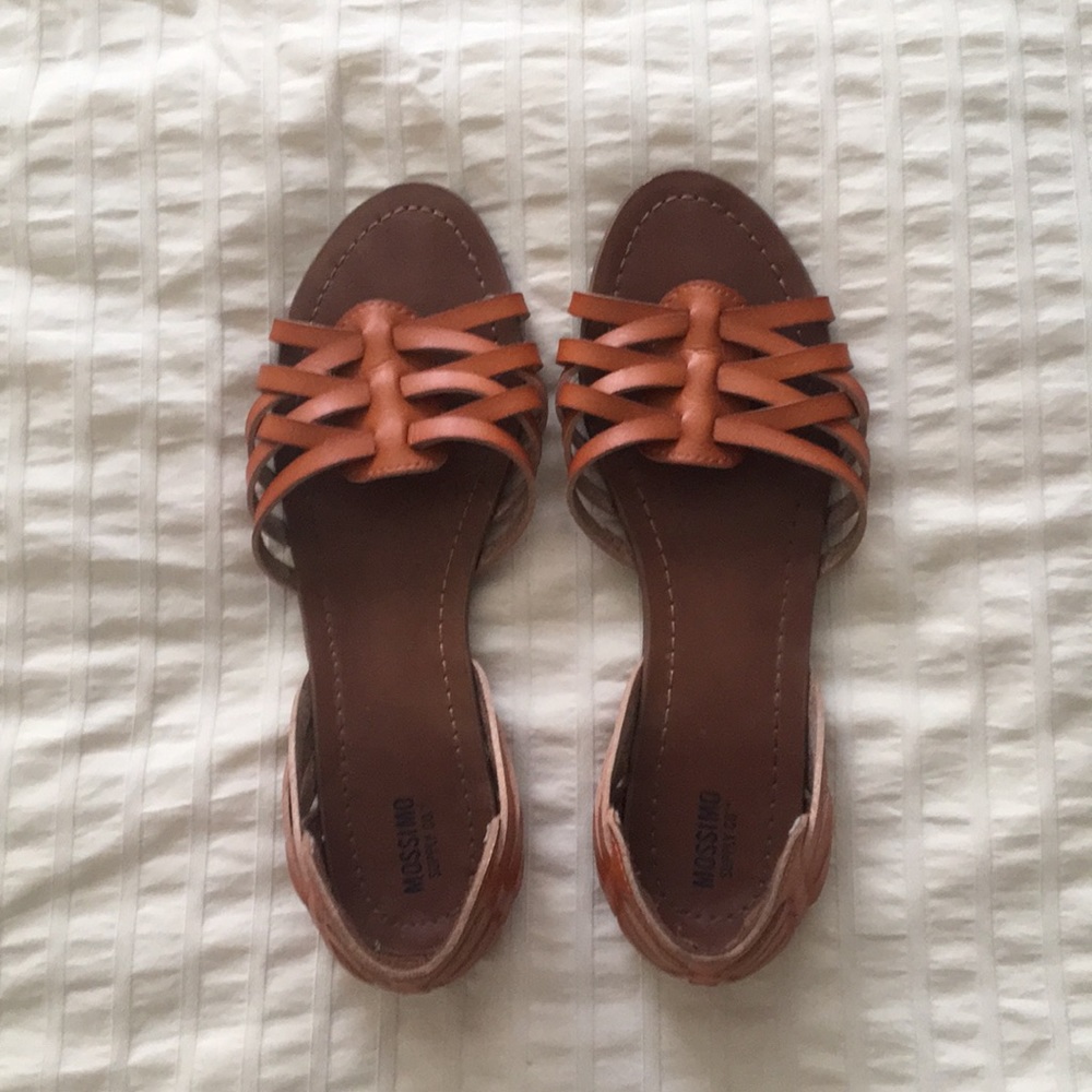 Target’s Mossimo brand, Brown “huarache” sandals